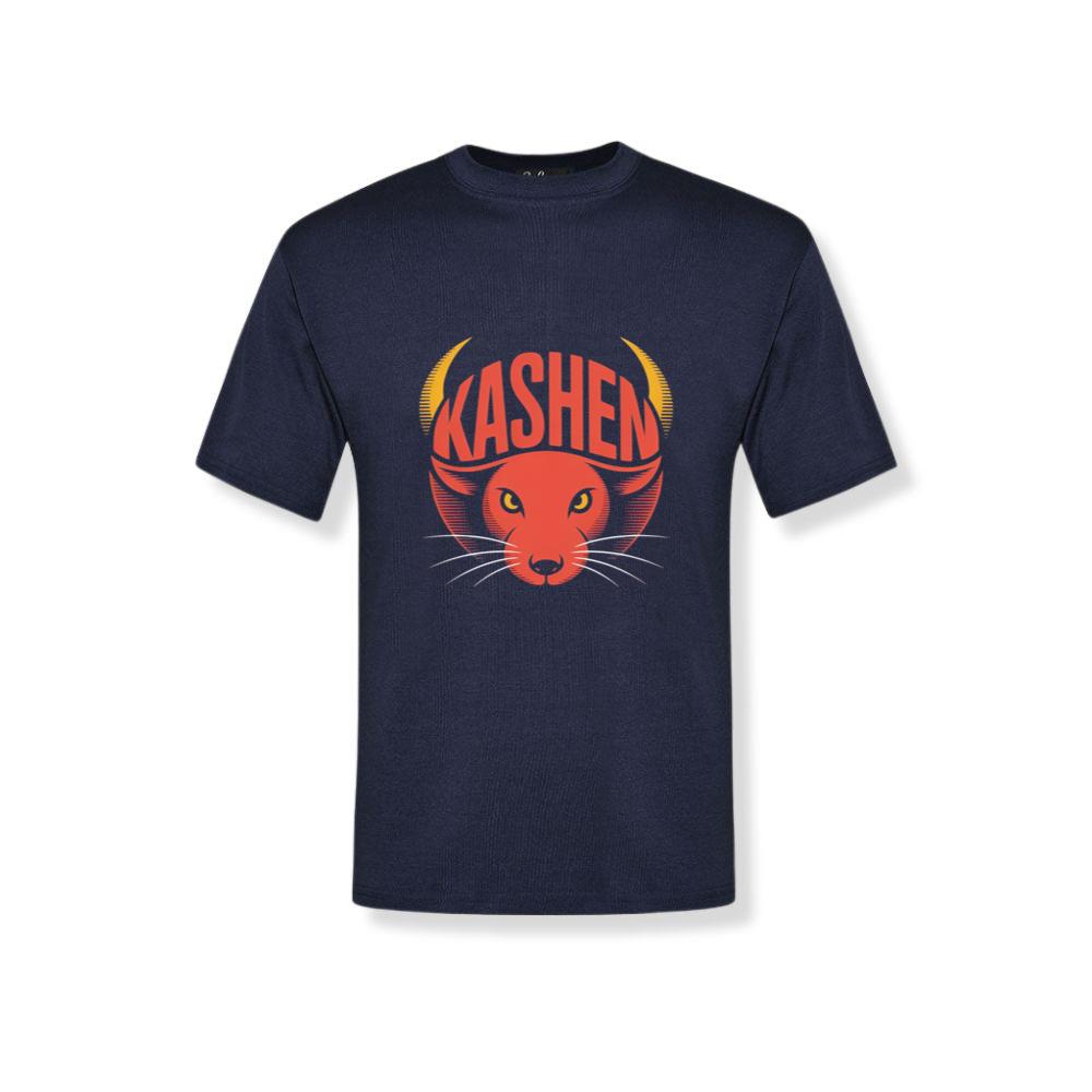 Kashen Cat Head Retro Graphic Design T-Shirt - Image 2