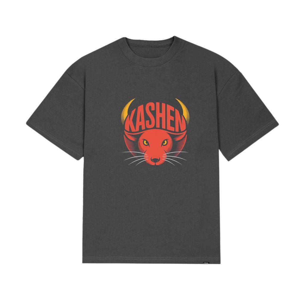 Kashen Cat Head Retro Graphic Design T-Shirt - Image 3