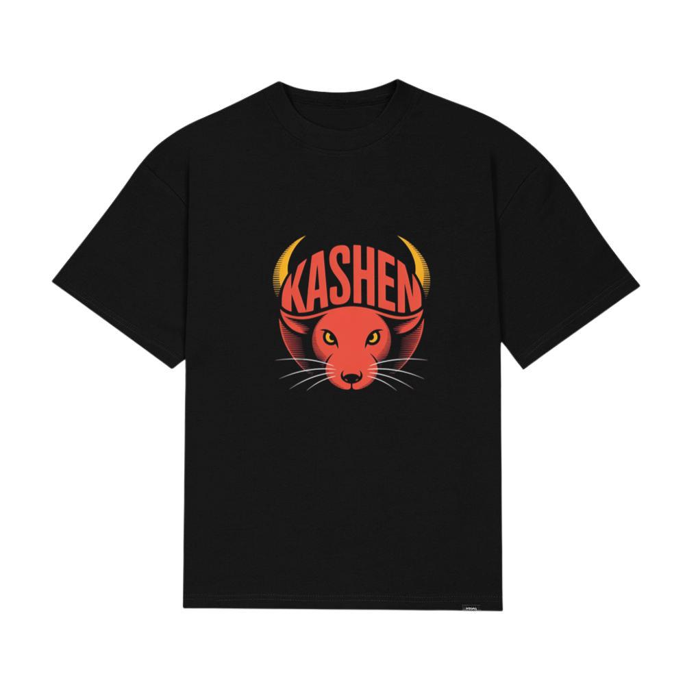 Kashen Cat Head Retro Graphic Design T-Shirt
