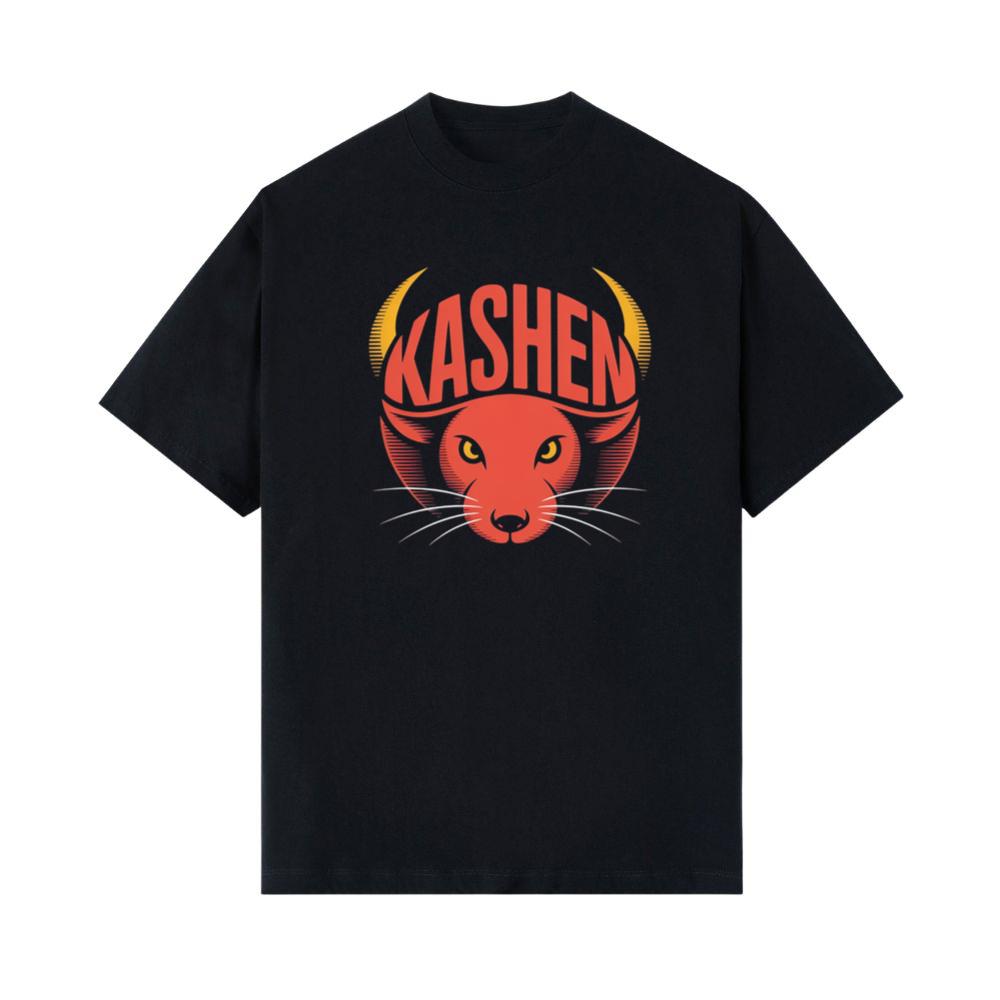 Kashen Cat Head Retro Graphic Design T-Shirts
