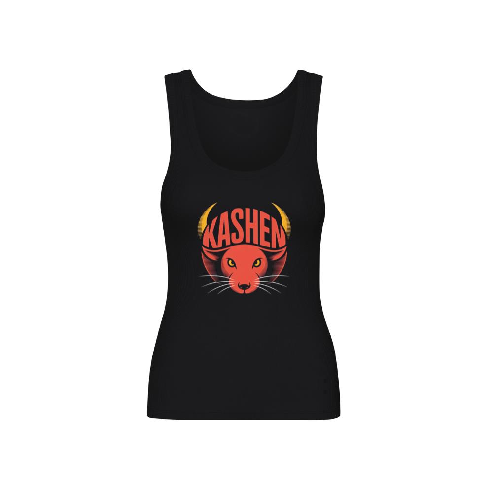 Kashen Cat Head Retro Graphic Design TankTop 