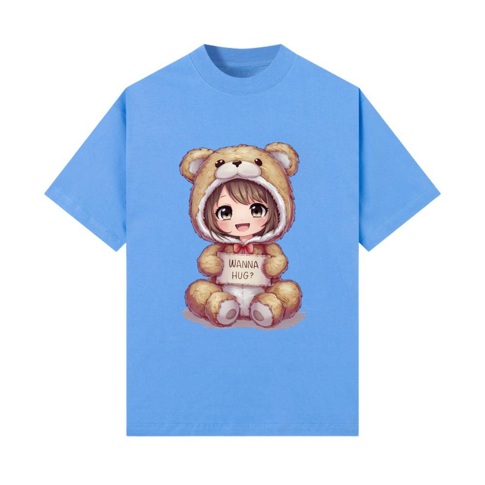 Kawaii Anime Girl in a Teddy Bear Suit T-Shirt