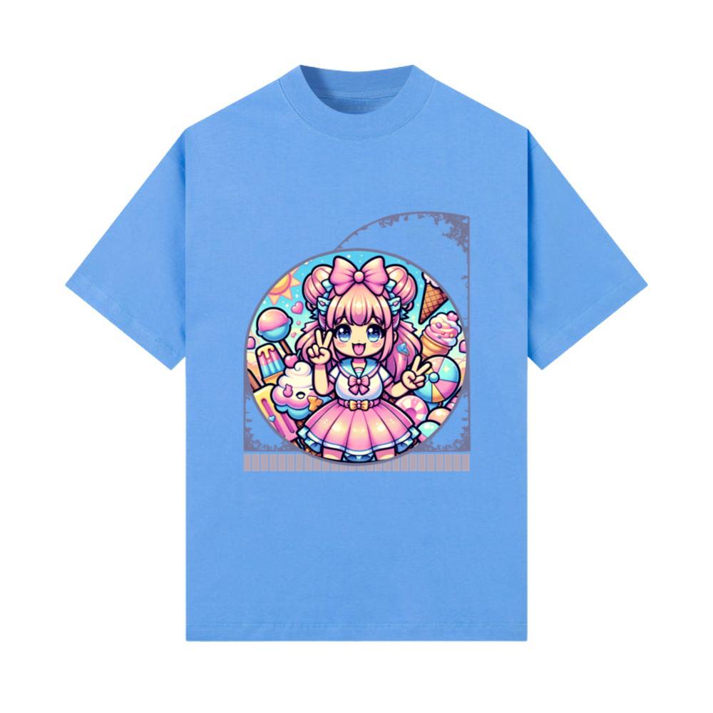 Kawaii Anime Girl's Ice Cream Paradise Sweet T-Shirt