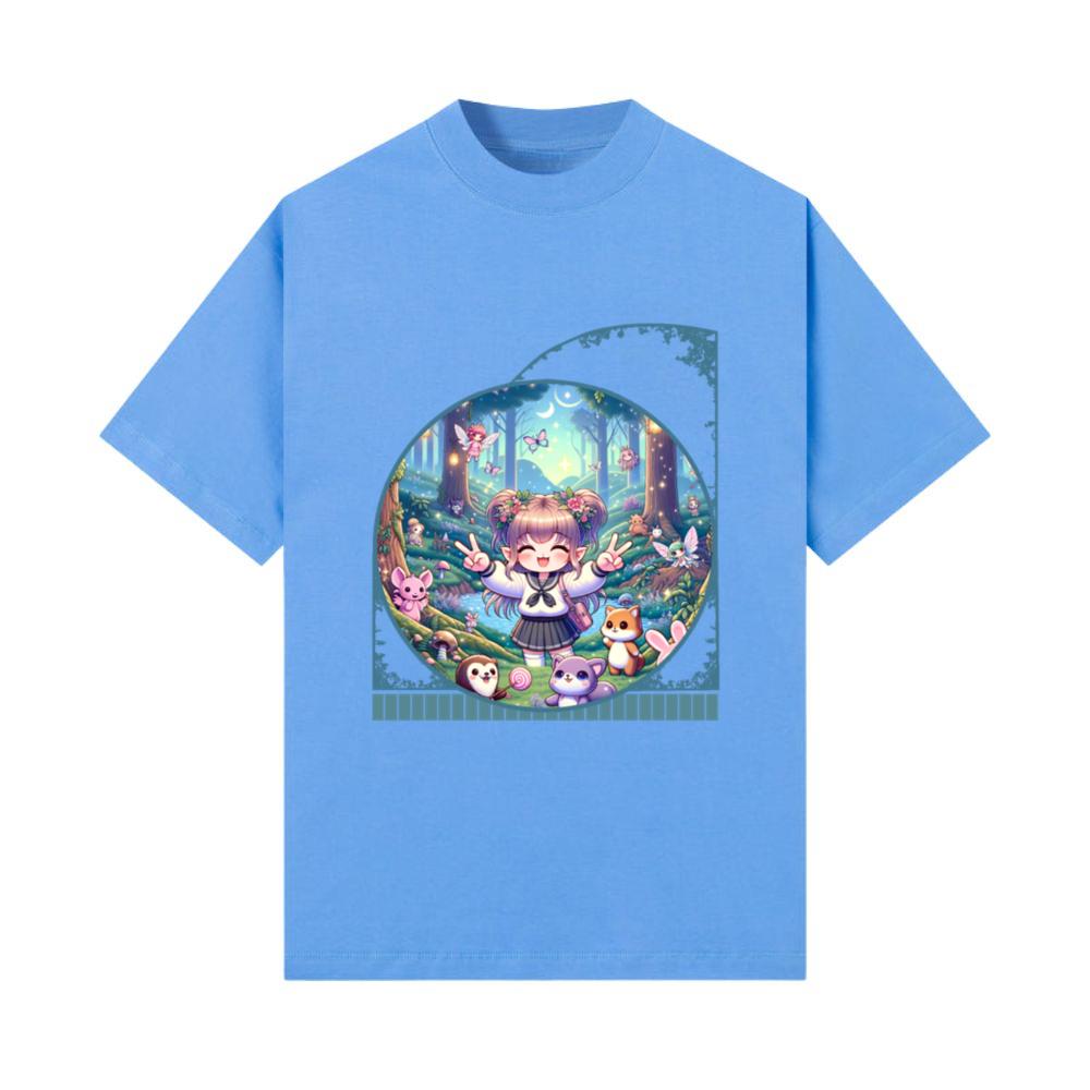 Kawaii Anime Girl's Magical Forest Enchanted T-Shirt