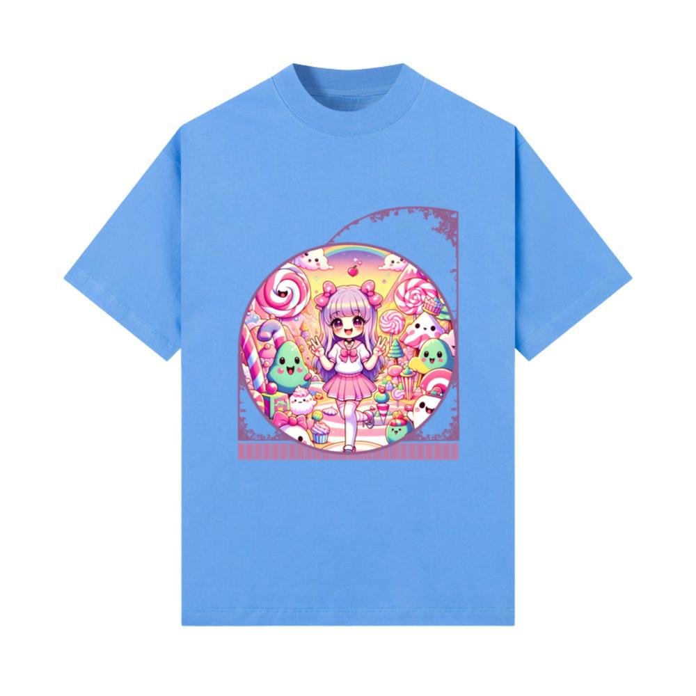 Kawaii Anime Girl's Sweet Dreams Candy Kingdom T-Shirt