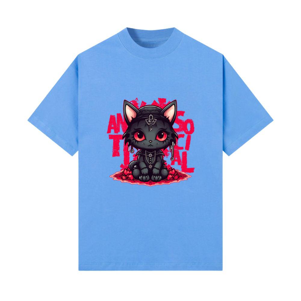 Kawaii Anime Gothic Cat Antisocial Introvert Menhe T-Shirt