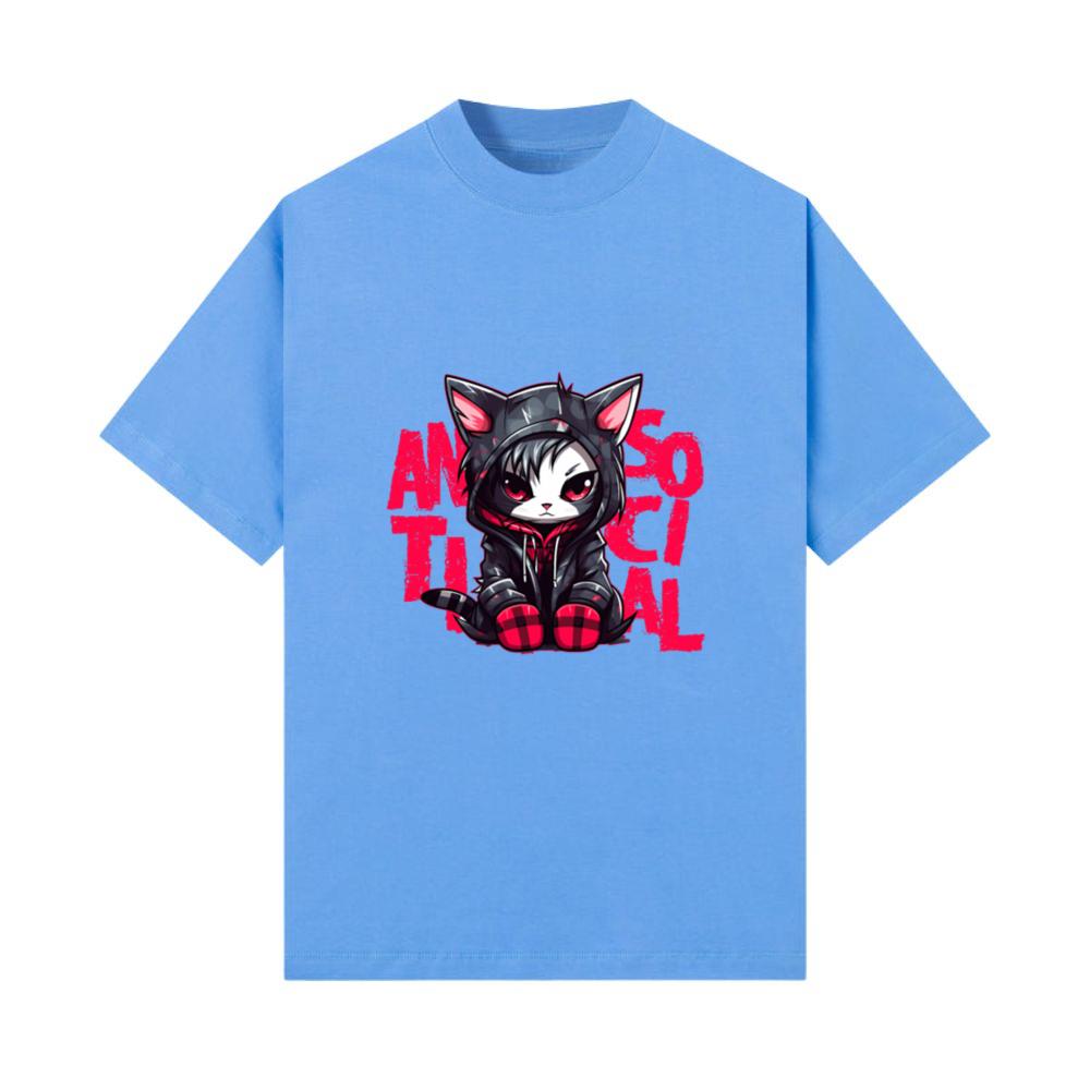 Kawaii Anime Gothic Cat Chibi Antisocial Menhera G T-Shirt