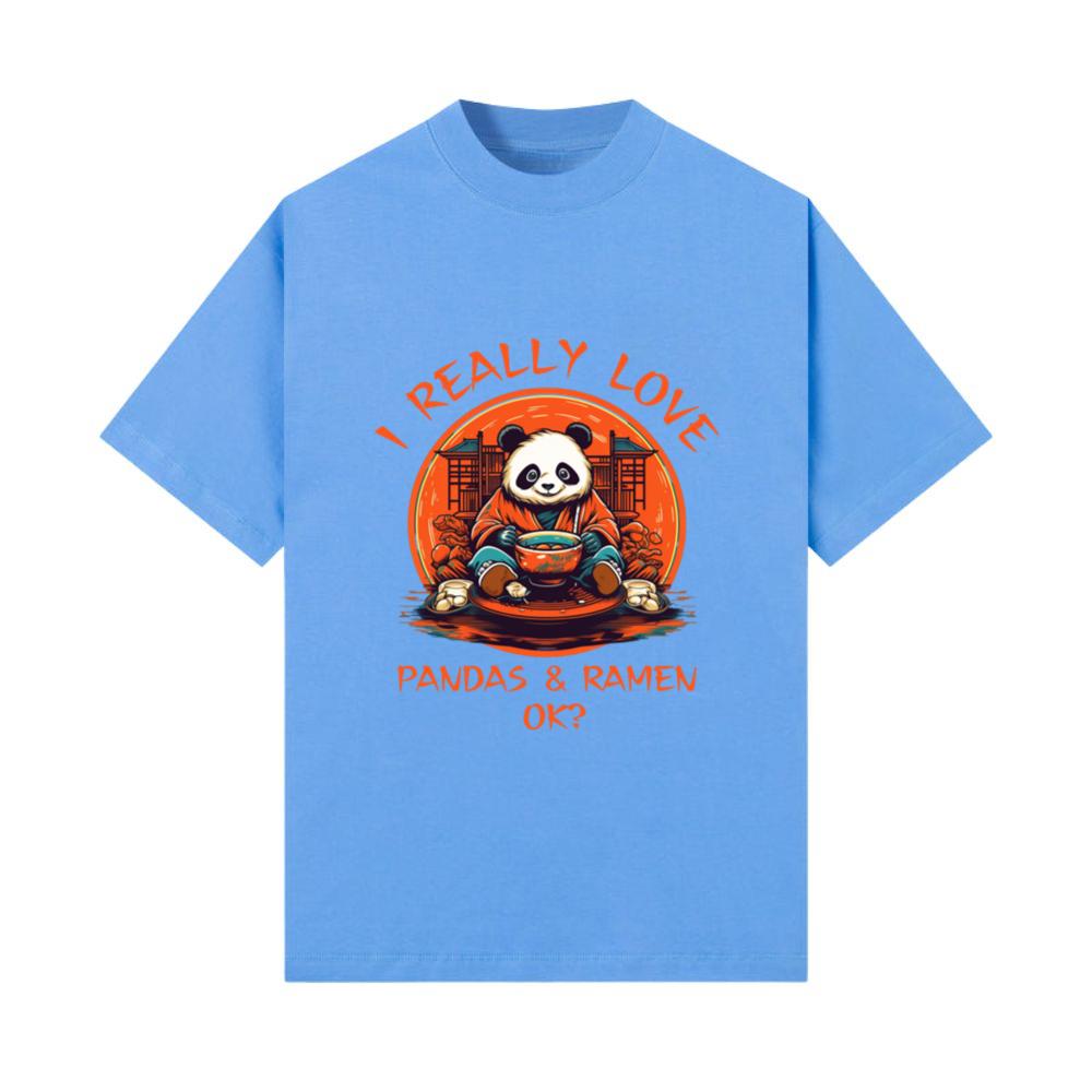 Kawaii Anime Panda Otaku Japanese Ramen Noodles T-Shirt