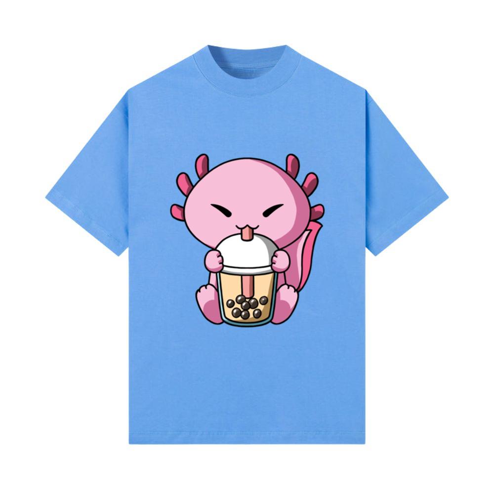 Kawaii Axolotl Boba Anime T-Shirt