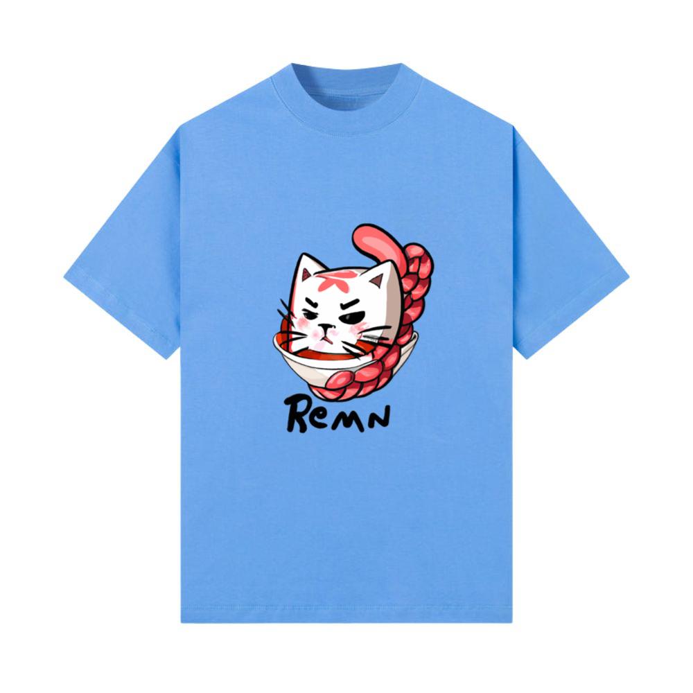 Kawaii Cat Eating Ramen Noodles Japanese Food Anim_1 T-Shirt