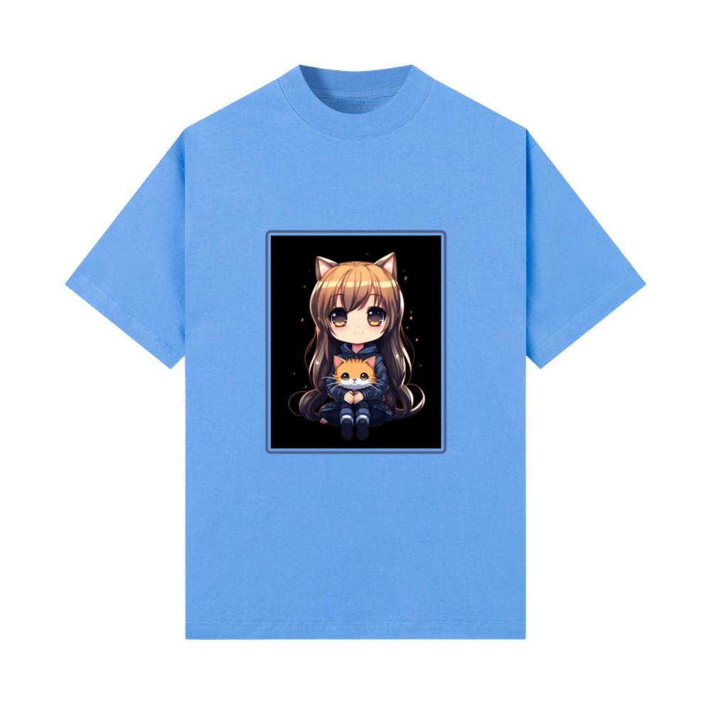 Kawaii Girl Anime Manga Girl Cat_2 T-Shirt