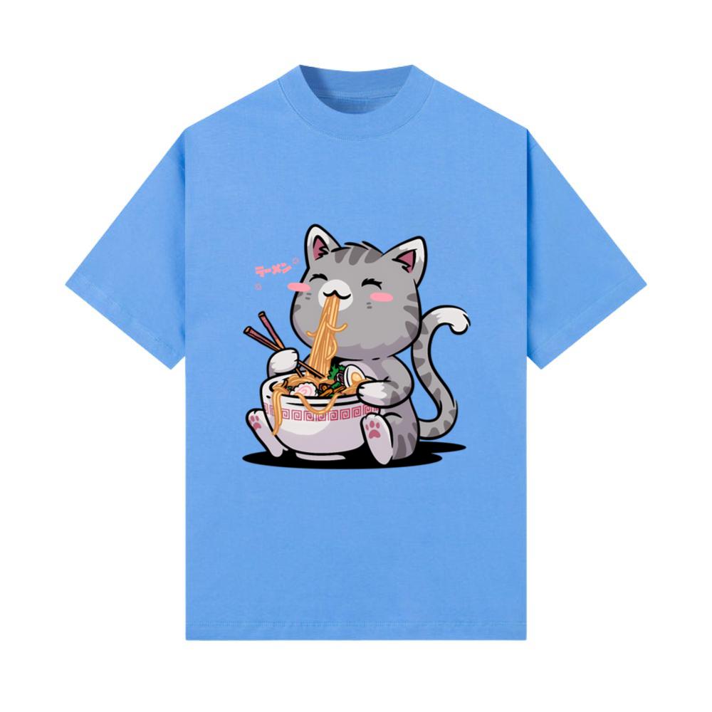 Kawaii Neko Cat Ramen Bowl Anime Otaku Japanese No T-Shirt