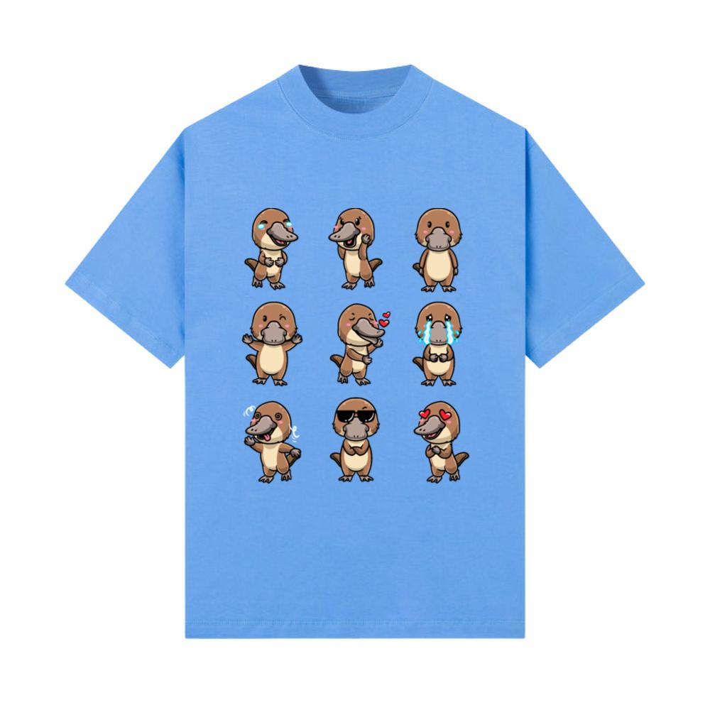Kawaii Platypus Emoticon Sea Animal_2 T-Shirt