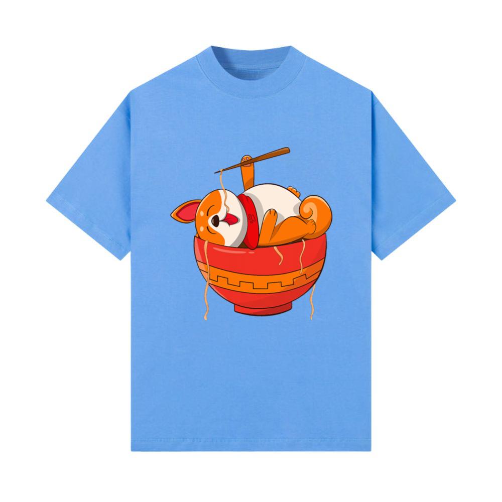 Kawaii Ramen Cute Anime Dog Corgi Japanese Noodles T-Shirt