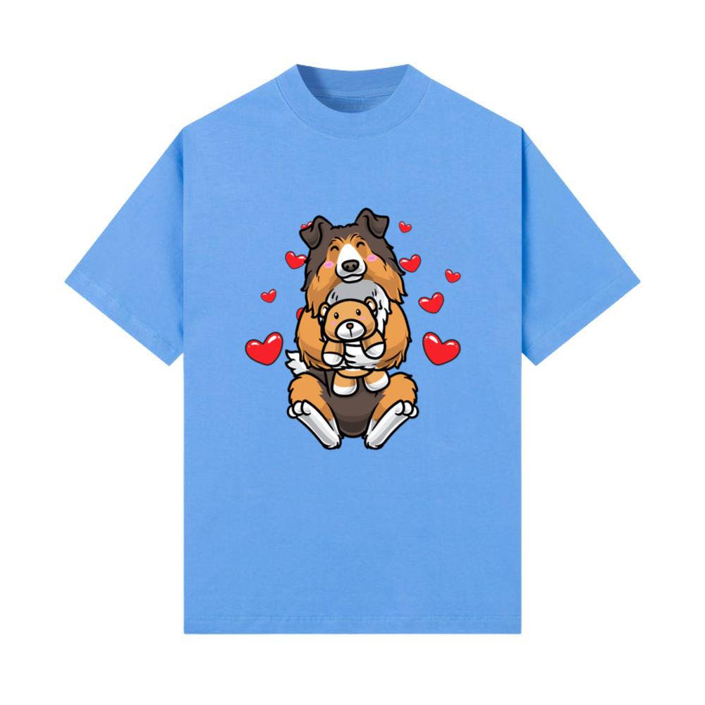 Kawaii Shetland Sheepdog Stuffed Animal Dog T-Shirt