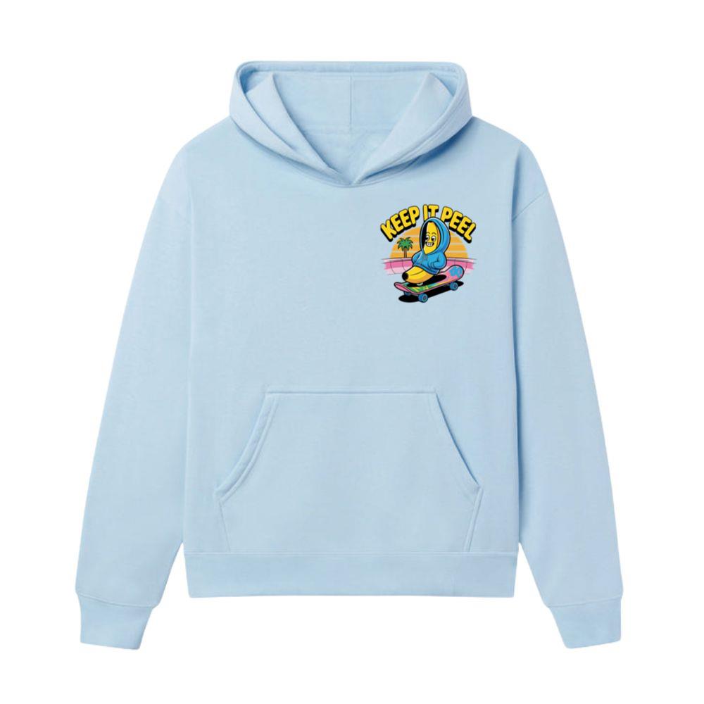 Keep It Peel Banana Character on Skateboard Hoodie