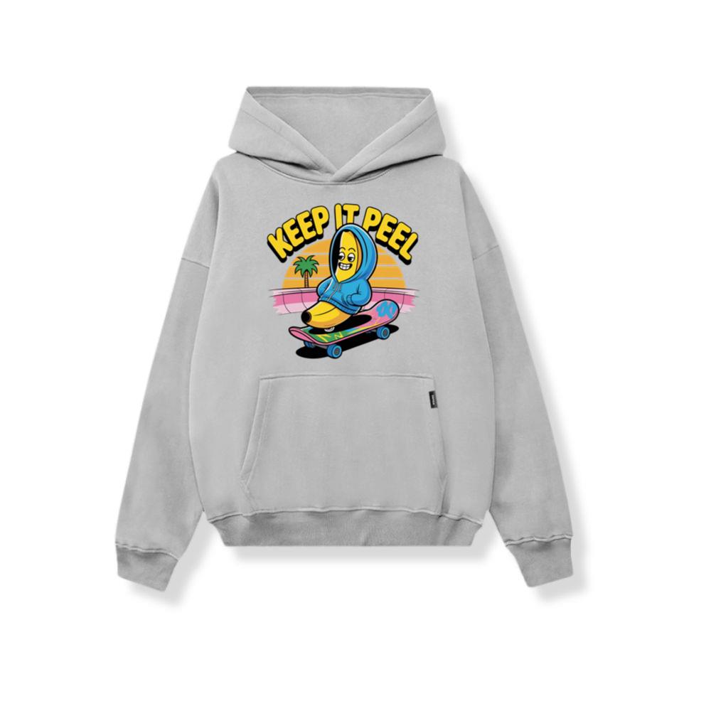 Keep It Peel Banana Character on Skateboard Hoodie