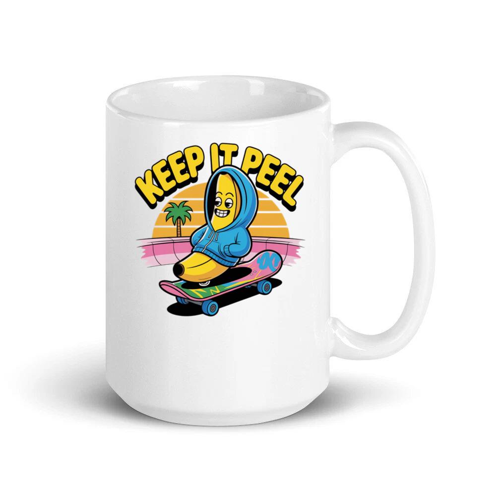 Keep It Peel Banana Character on Skateboard Mug