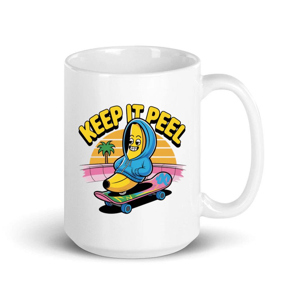 Keep It Peel Banana Character on Skateboard Mug