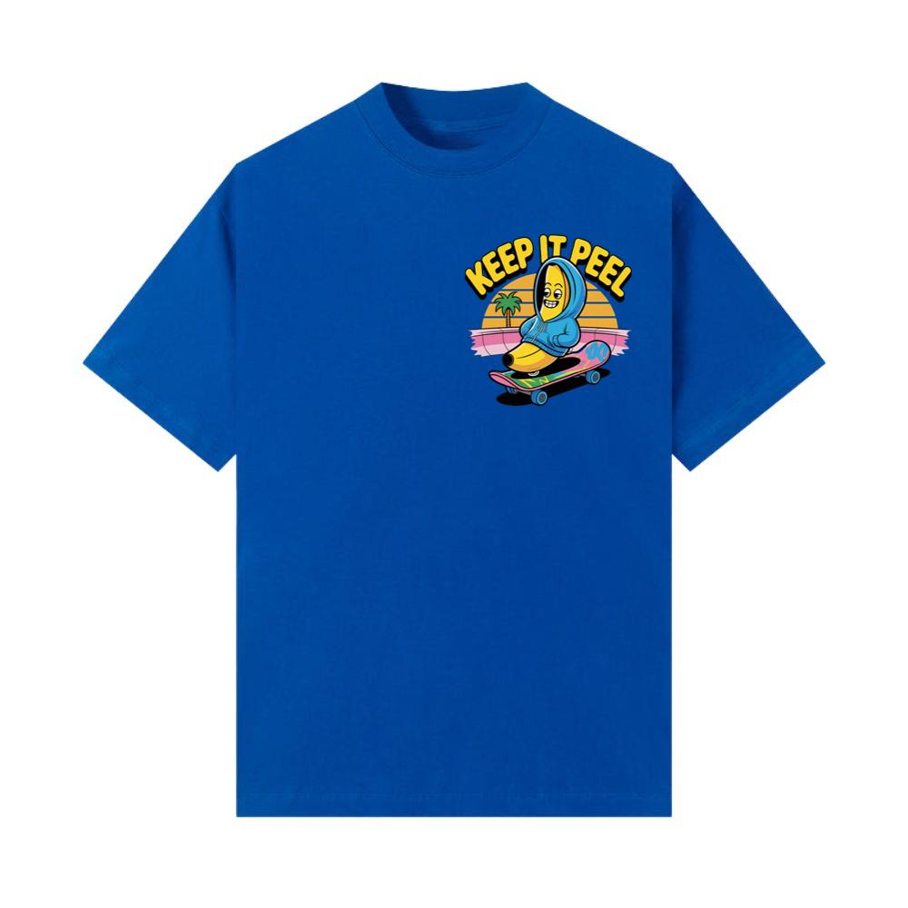 Keep It Peel Banana Character on Skateboard T-Shirt