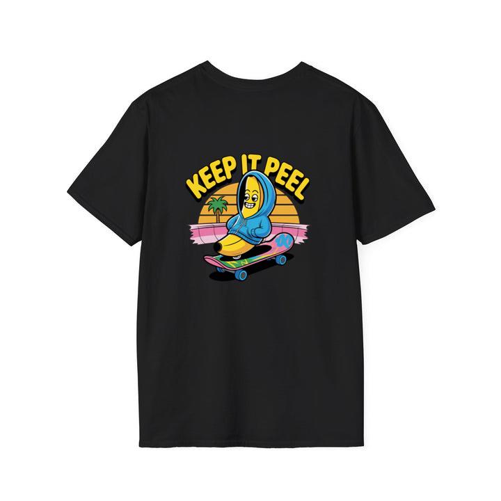 Keep It Peel Banana Character on Skateboard T-Shirt