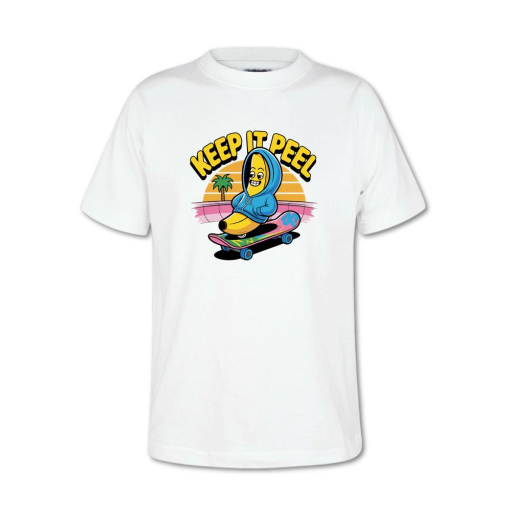 Keep It Peel Banana Character on Skateboard T-Shirts