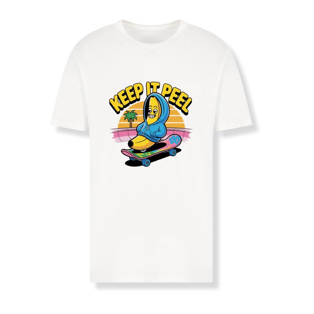 Keep It Peel Banana Character on Skateboard T-Shirts