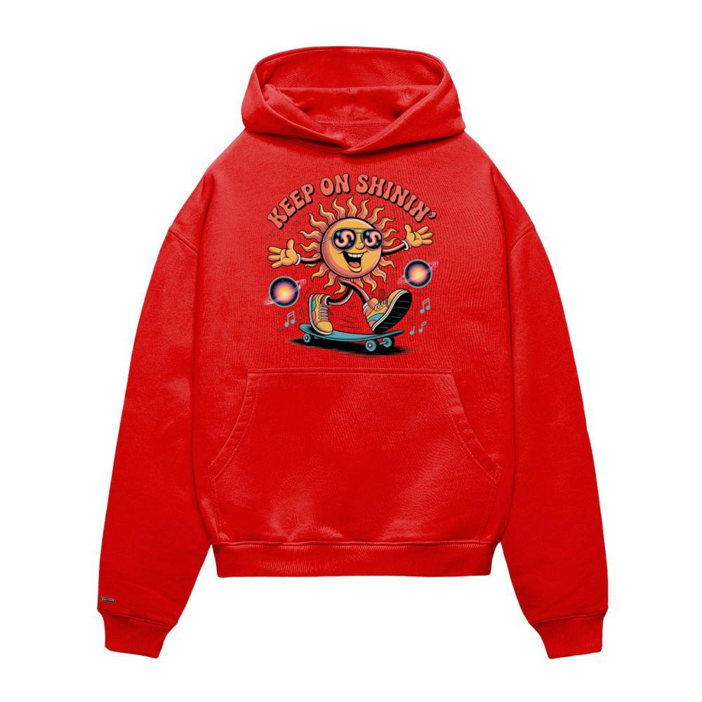 Keep On Shinin Retro Sun Skateboard Cartoon