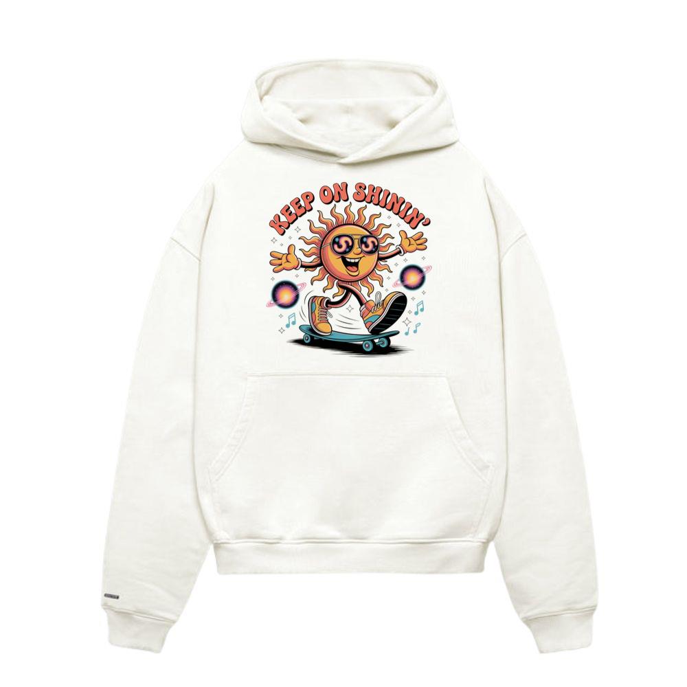 Keep On Shinin Retro Sun Skateboard Cartoon Hoodies