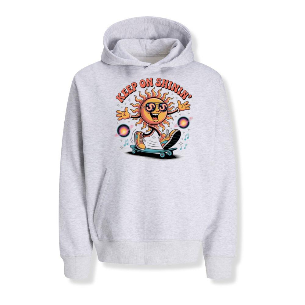 Keep On Shinin Retro Sun Skateboard Cartoon Hoodies