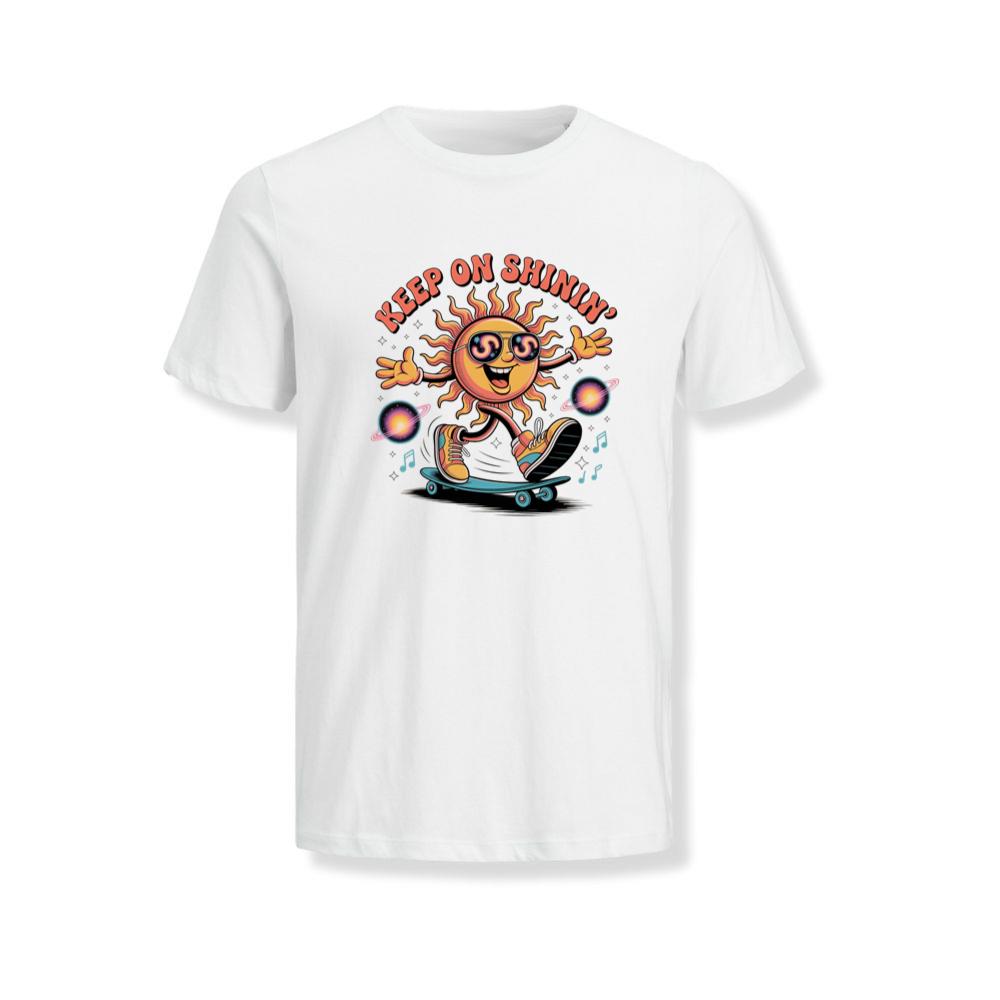 Keep On Shinin Retro Sun Skateboard Cartoon T-Shirts