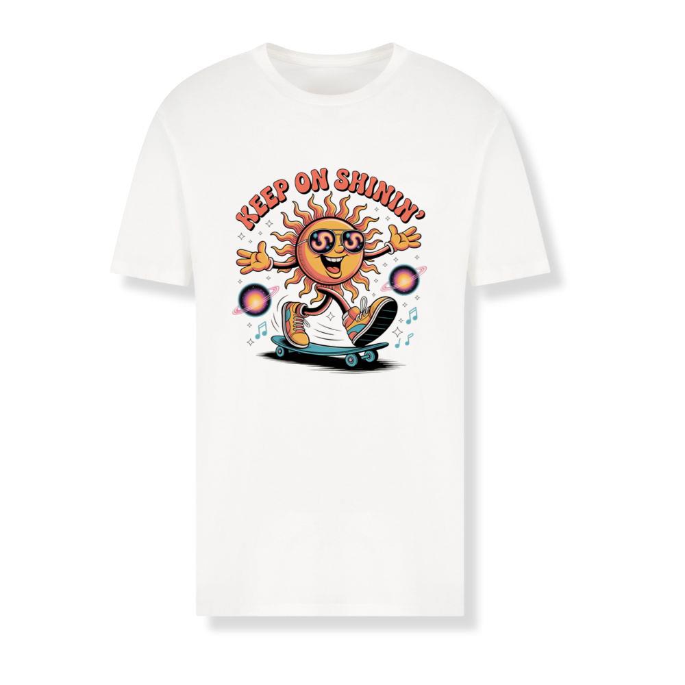 Keep On Shinin Retro Sun Skateboard Cartoon T-Shirts