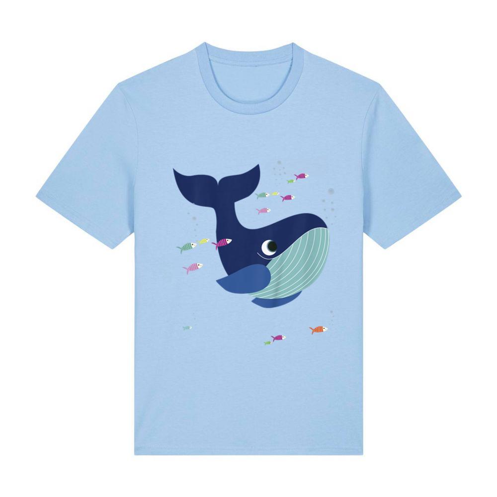 Kids Cute Blue Whale T-Shirt T-Shirt