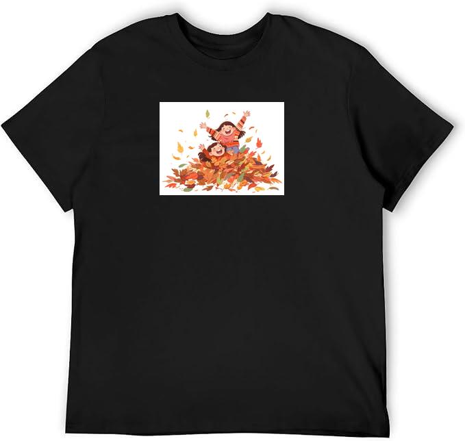 Kids Laughing in a Pile of Leaves T-Shirts