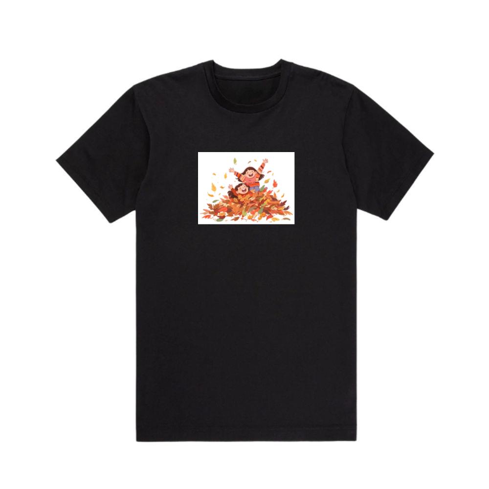 Kids Laughing in a Pile of Leaves T-Shirts