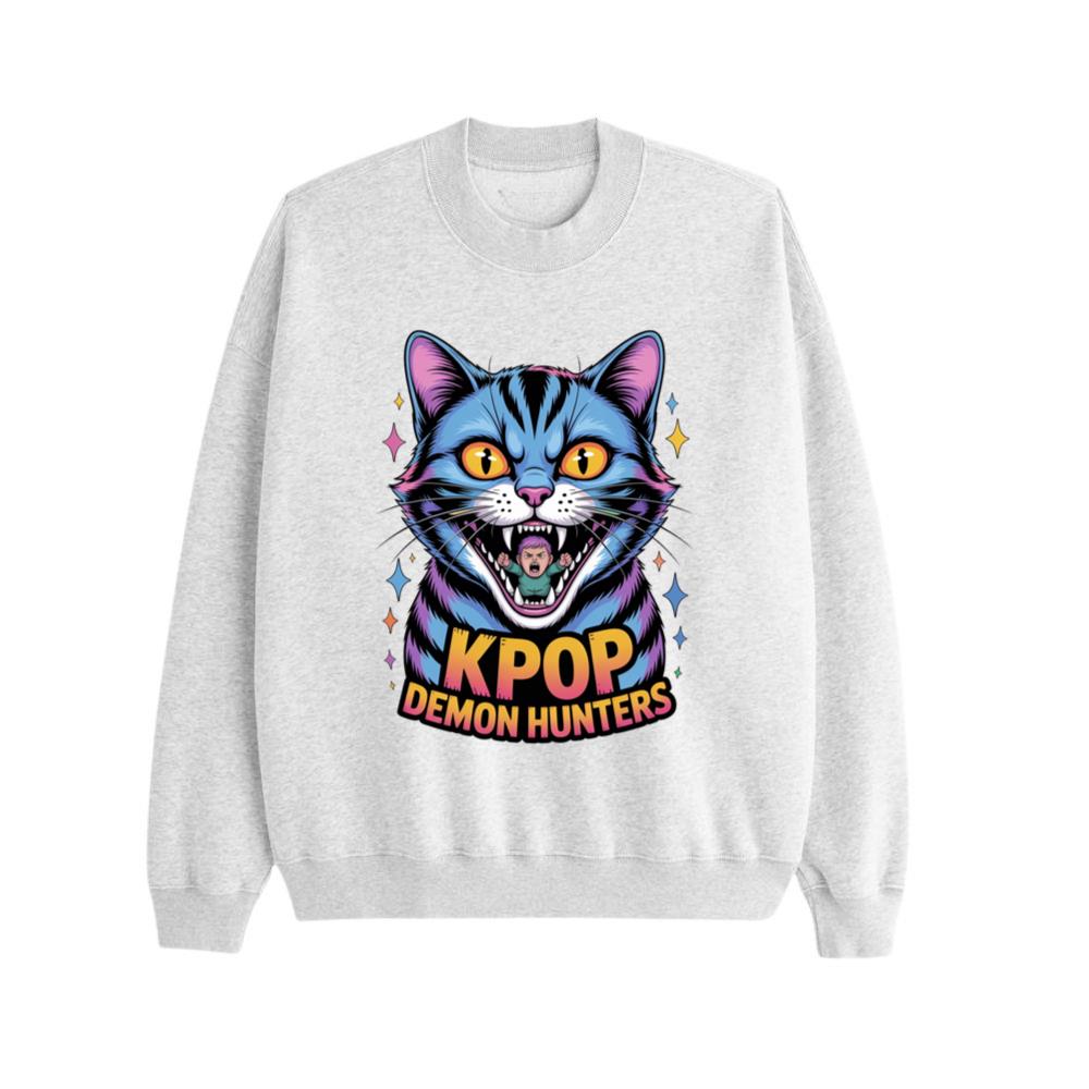 Kpop Demon Hunters Cat Anime Style Graphic Sweatshirt