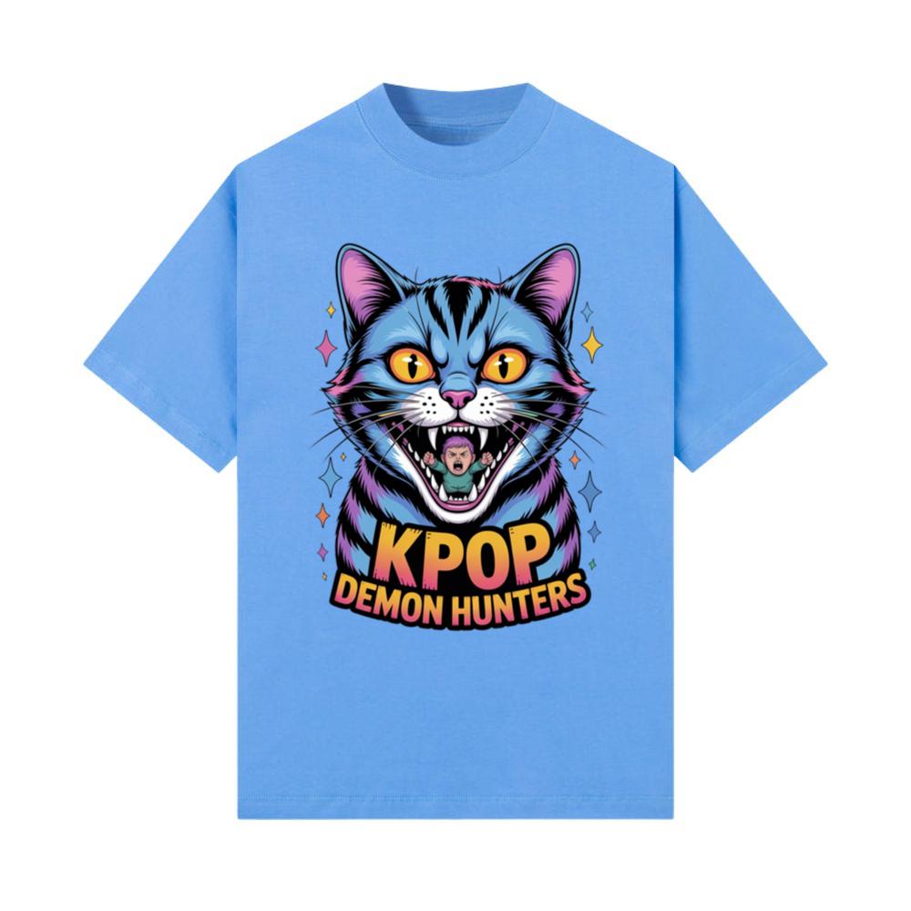 Kpop Demon Hunters Cat Anime Style Graphic T-Shirt