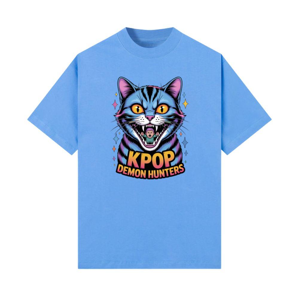 Kpop Demon Hunters Cat Anime Style Graphic T-Shirts