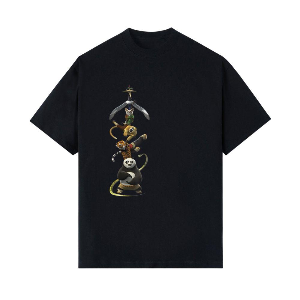Kung Fu Panda Po And The Furious Five Stack Portrait T-Shirt 
