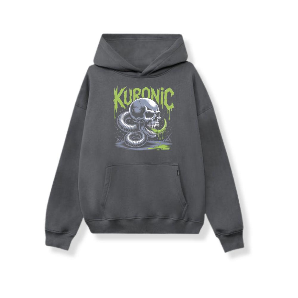 Kuronic Skull Snake Horror Graphic Hoodie Somoslasia
