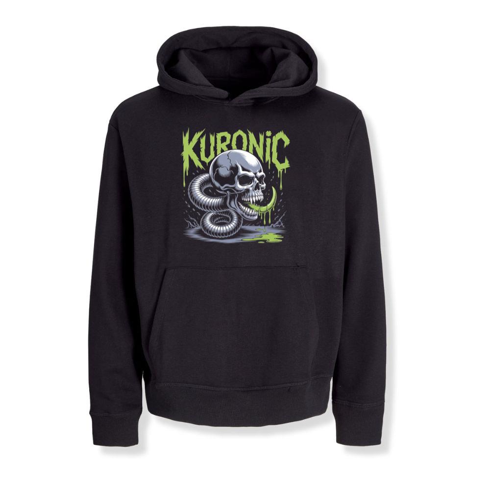 Kuronic Skull Snake Horror Graphic Hoodies