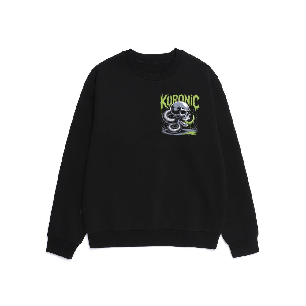 Kuronic Skull Snake Horror Graphic Sweatshirt