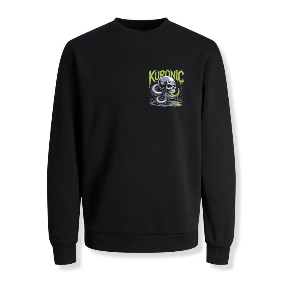Kuronic Skull Snake Horror Graphic Sweatshirt