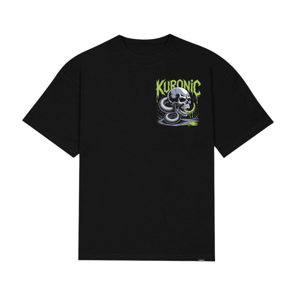 Kuronic Skull Snake Horror Graphic T-Shirt