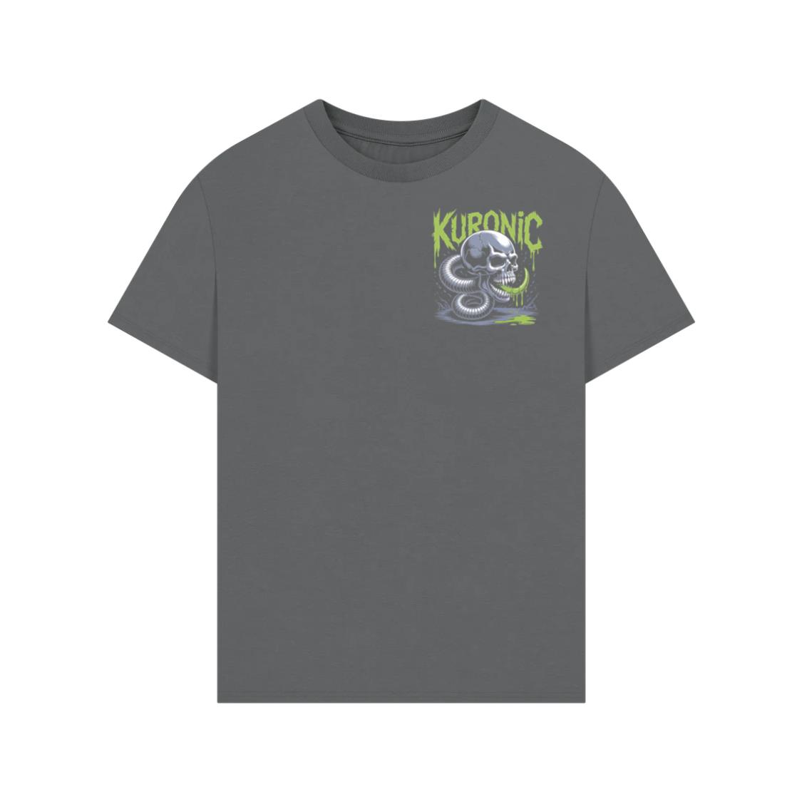 Kuronic Skull Snake Horror Graphic T-Shirt - Image 3