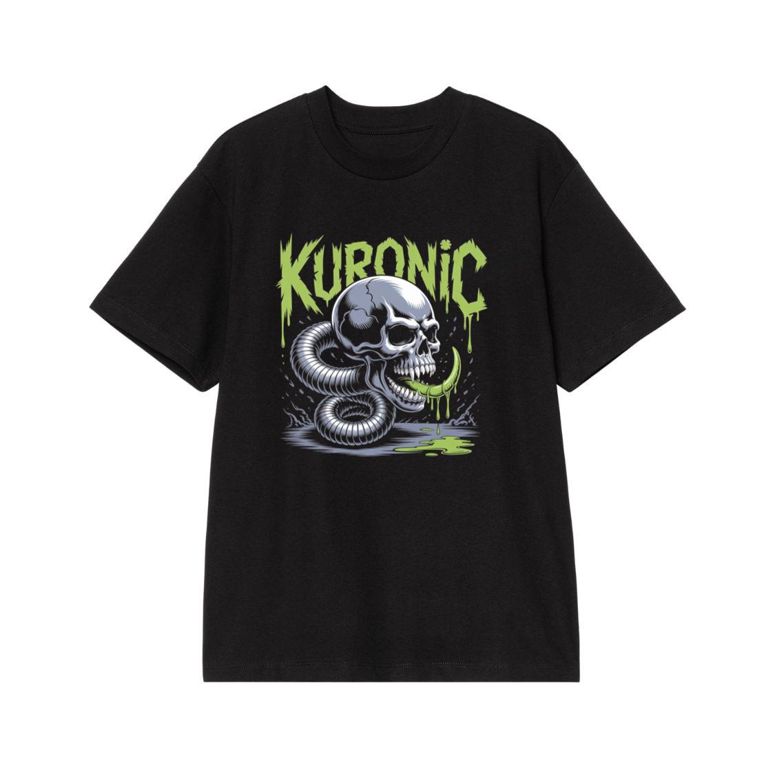 Kuronic Skull Snake Horror Graphic T-Shirt