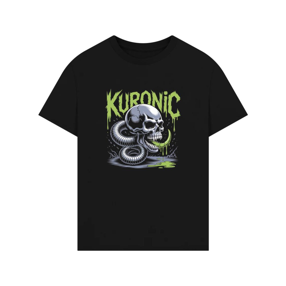 Kuronic Skull Snake Horror Graphic T-Shirt
