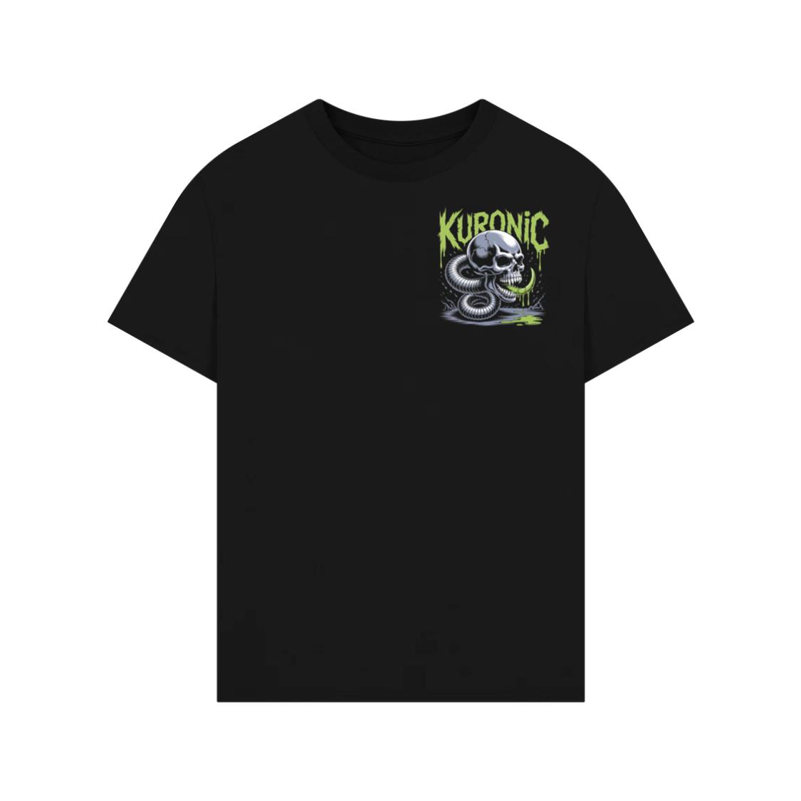 Kuronic Skull Snake Horror Graphic T-Shirt