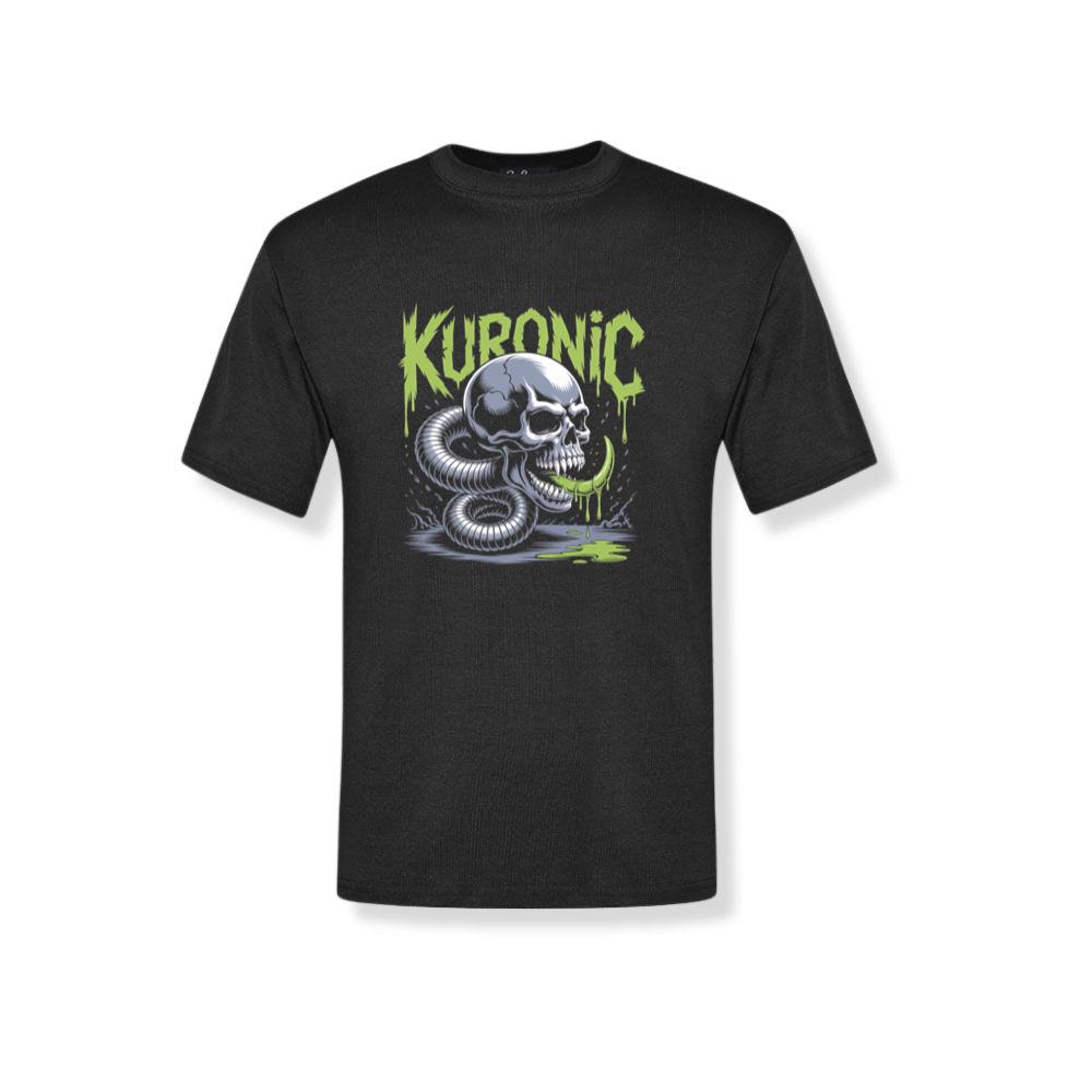 Kuronic Skull Snake Horror Graphic T-Shirt