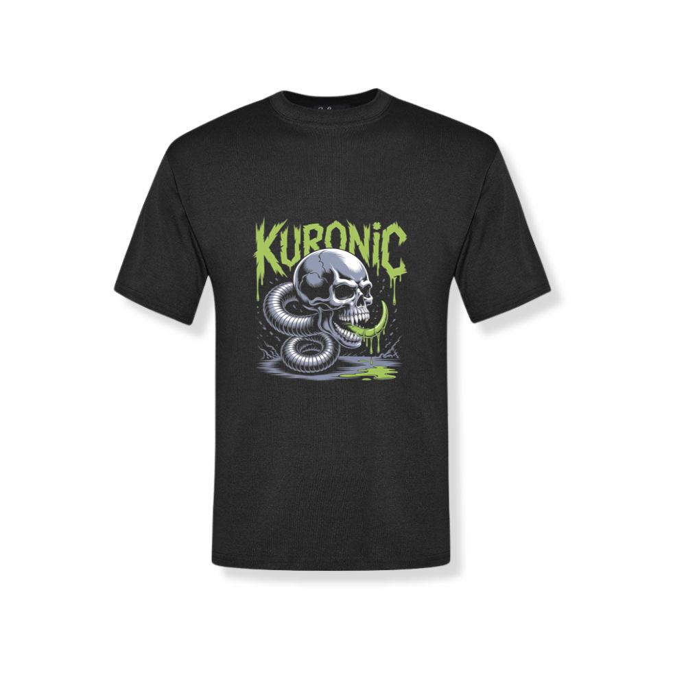 Kuronic Skull Snake Horror Graphic T-Shirt